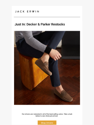 Jack Erwin - Just In: Driving Loafer Restocks