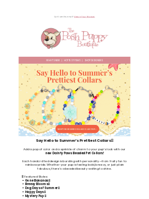 Posh Puppy Boutique - ✨ Meet the New Dainty Paws Beaded Collars