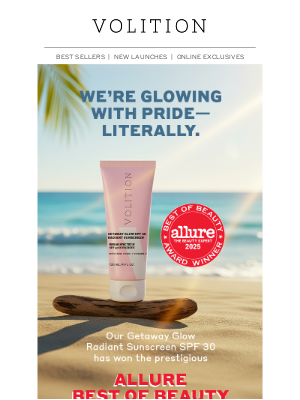 Volition Beauty - 🏆 And the Allure Award goes to… Getaway Glow™