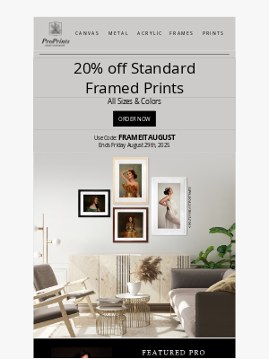 CG Pro Prints - Start the Week with 20% Off Standard Framed Prints ✨
