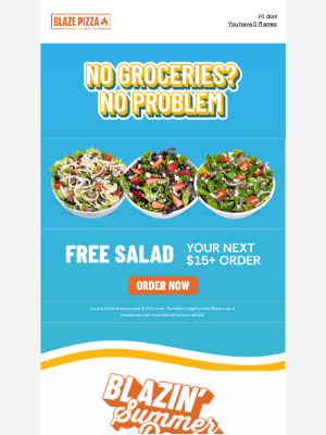 Blaze Pizza - Free Salad? Yes, Please!