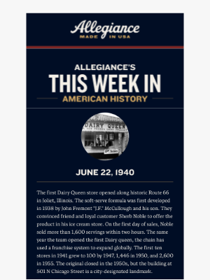 Allegiance Flag Supply - This Week In American History