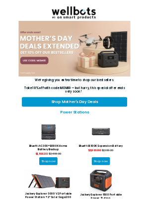 wellbots - Wellbots Wednesday: Mother’s Day Deals Extended 🎁