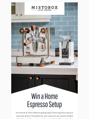 MistoBox - Win a home espresso setup