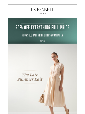 L.K.Bennett (United Kingdom) - 25% Off Everything Continues