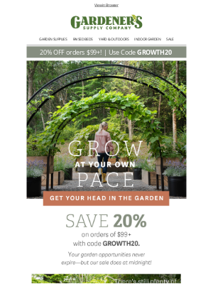 Gardener's Supply Company - Get Your Head in the Garden | Grow at Your Own Pace 🐌