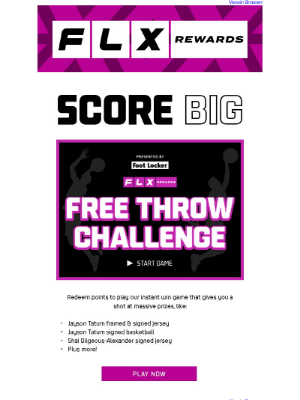 Kids Foot Locker - Instant Win Game: Signed gear from Tatum, SGA + more!