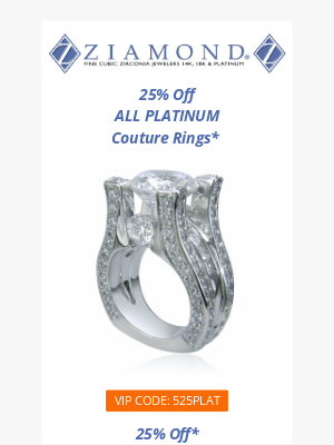 Ziamond - 💎 25% Off Platinum Couture Rings
