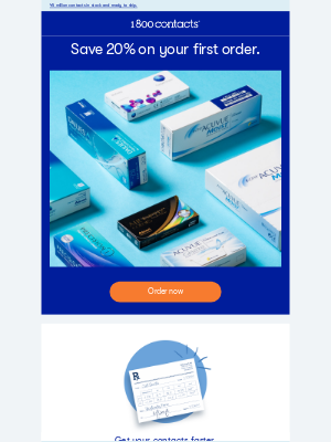 1-800 Contacts - Save 20% on contacts and renew your prescription from home.