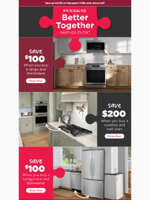Frigidaire - Time’s Running Out! $200 Off Perfect Pairings Ends Tomorrow!