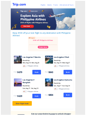 Trip Network - $100 Off Your Next Flight!
