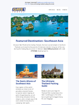Gate 1 Travel - Visit Southeast Asia | Save $400 per person