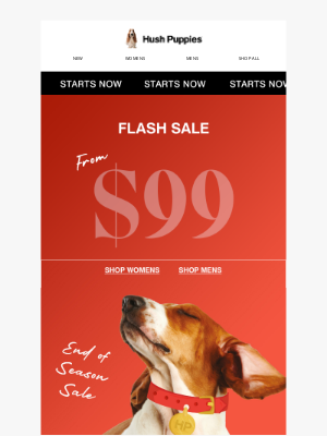 Hush Puppies (Australia) - 4 Days Only | Flash Sale from just $99