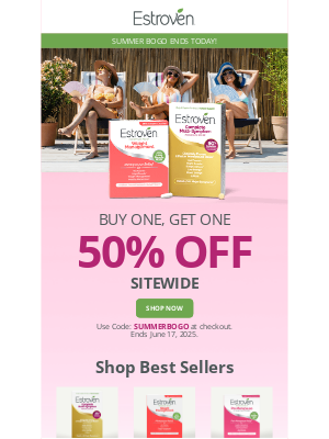 Estroven - Last Day for BOGO Summer Relief! 🌞