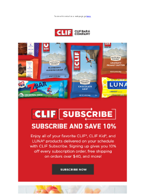 Clif Bar & Co. - New Year, New Routine with CLIF Subscribe