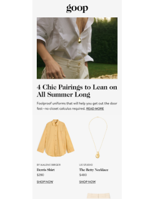 Goop - the Tuesday newsletter