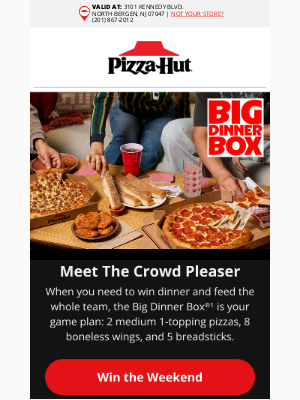 Pizza Hut - 🏈 Huddle up! Big Dinner Box feeds the whole fam