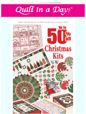 Quilt In A Day - Up to 50% off - Christmas Kits, Notebook - Pencil Pouch & Britney Vest