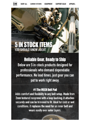 Defense Mechanisms - Gear You Can Count On — No Lead Times