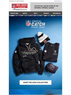 NFLshop - Just Launched! 2025 Crucial Catch Collection