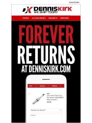 Dennis Kirk - Lifetime Returns are here at Dennis Kirk! Learn all about it here