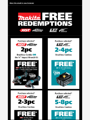 Makita (AU) - Stack a Combo, Score a Freebie 🔧🎁