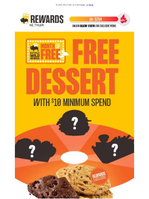Buffalo Wild Wings - Final *and sweetest* Month of Free deal❗