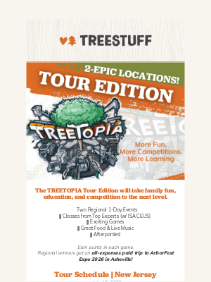 TreeStuff - TREETOPIA Tour Edition