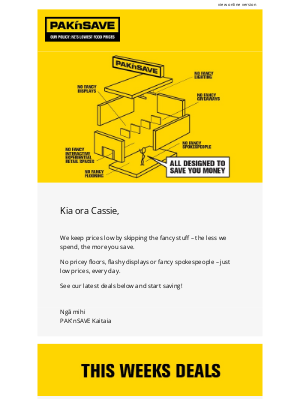 PAK'nSAVE - All designed to save you money, Cassie! 👀