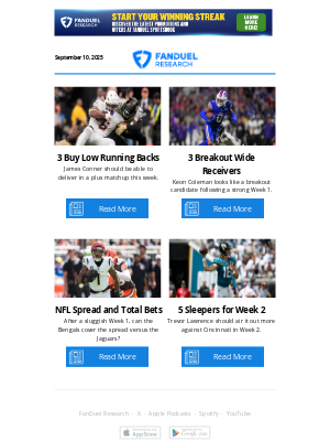 FanDuel - Fantasy Football: 3 Buy Low Running Backs