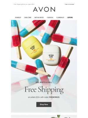 Avon - Stars, Stripes & Shipping’s On Us! 