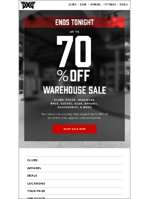 PXG - PXG Warehouse Sale Ends Tonight!