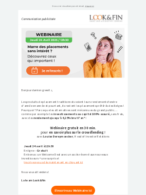 Look & Fin (France) - Dernière chance ! Plus que 24h pour s’inscrire à notre webinaire