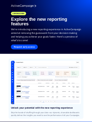 ActiveCampaign - New reporting experience — Get more from your data