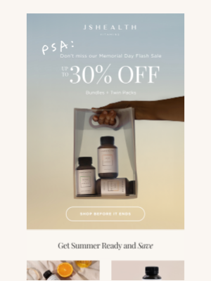JS Health Vitamins - Ends Soon: Up to 30% Off