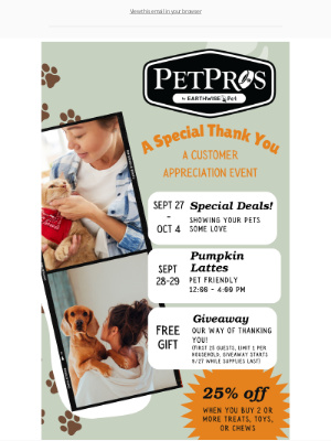 Pet Pros - 💃 SPECIAL INVITE: Our Customer Thank You Event!