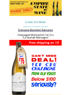 Sherry-Lehmann Inc - Burgundy Direct - 1er Cru Chassagne from old vines