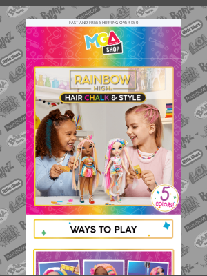 Little Tikes - Hair Chalk Magic with Rainbow High! 🌈