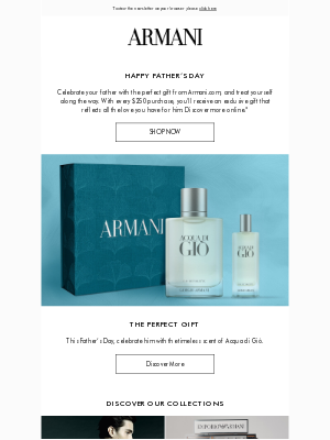 Armani - A special gift for Father's Day