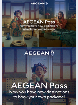 Aegean Airlines - AEGEAN Pass: New destinations, more trips!