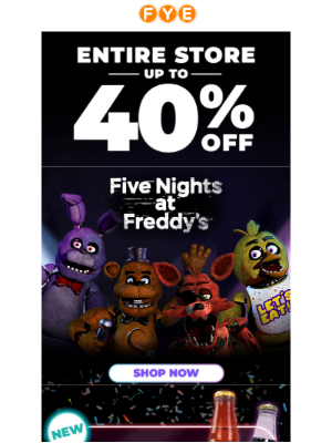 f.y.e. - Freddy’s Waiting… Explore Five Nights at Freddy’s Collectibles! 🐻