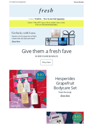 Fresh - Give them a bodycare gift set