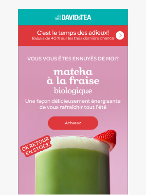 DAVIDsTEA - Une de nos vedettes est de retour