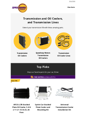 Speedway Motors - Flexible Transmission and Oil Coolers, and Transmission Lines