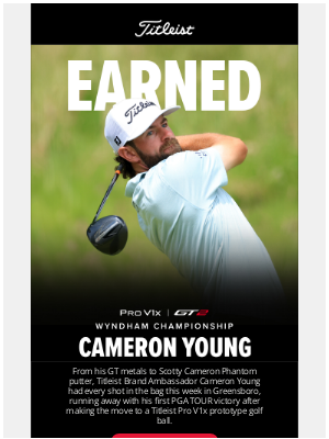 Titleist - Cameron Young Claims First Victory at the Wyndham Championship