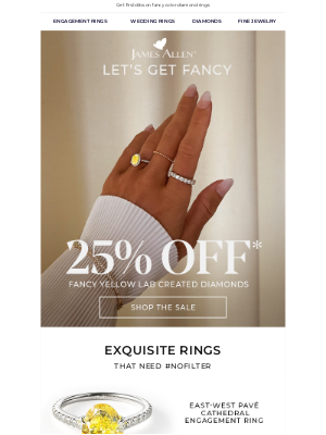 James Allen Rings - 🚨 25% Off Fancy Yellow Diamonds 🚨