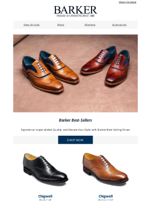 Barker Shoes (UK) - Discover Barker's Iconic Styles: Chigwell, Turing & Winsford | Stride with Confidence into the Work Week.