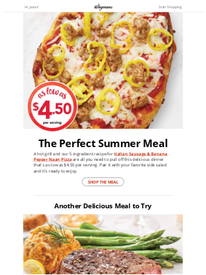 Wegmans Food Markets - Grilled Pizza is on the Menu this Week!