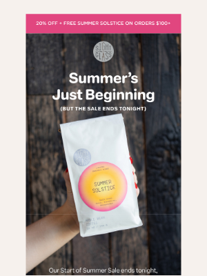 Sightglass Coffee - Bring Home Summer: 20% Off Ends Tonight