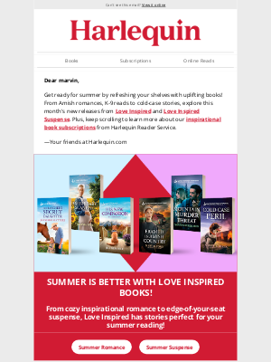 Harlequin - Feel uplifted with new Love Inspired books!